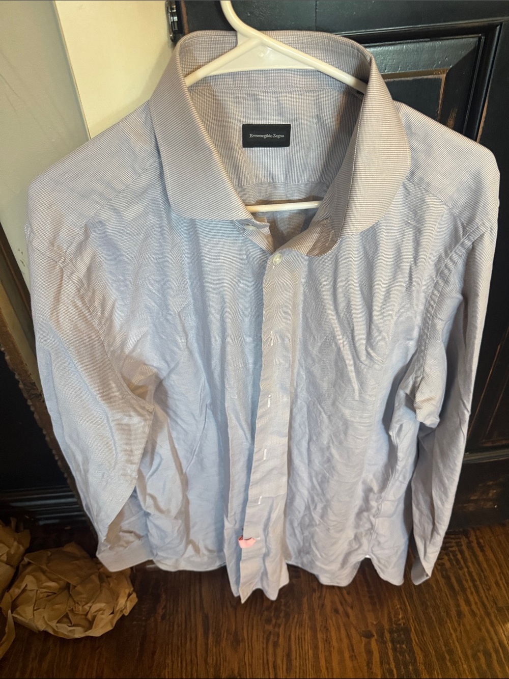 Ermenegildo Zegna Pale Blue Men's Dress Shirt